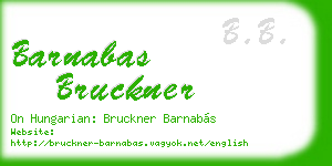 barnabas bruckner business card